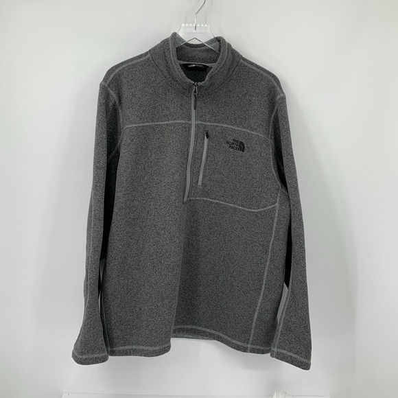 NorthFace Gordon Lyon quarter zip shirt fleece sweatshirt jacket gray men XXL - Picture 1 of 5